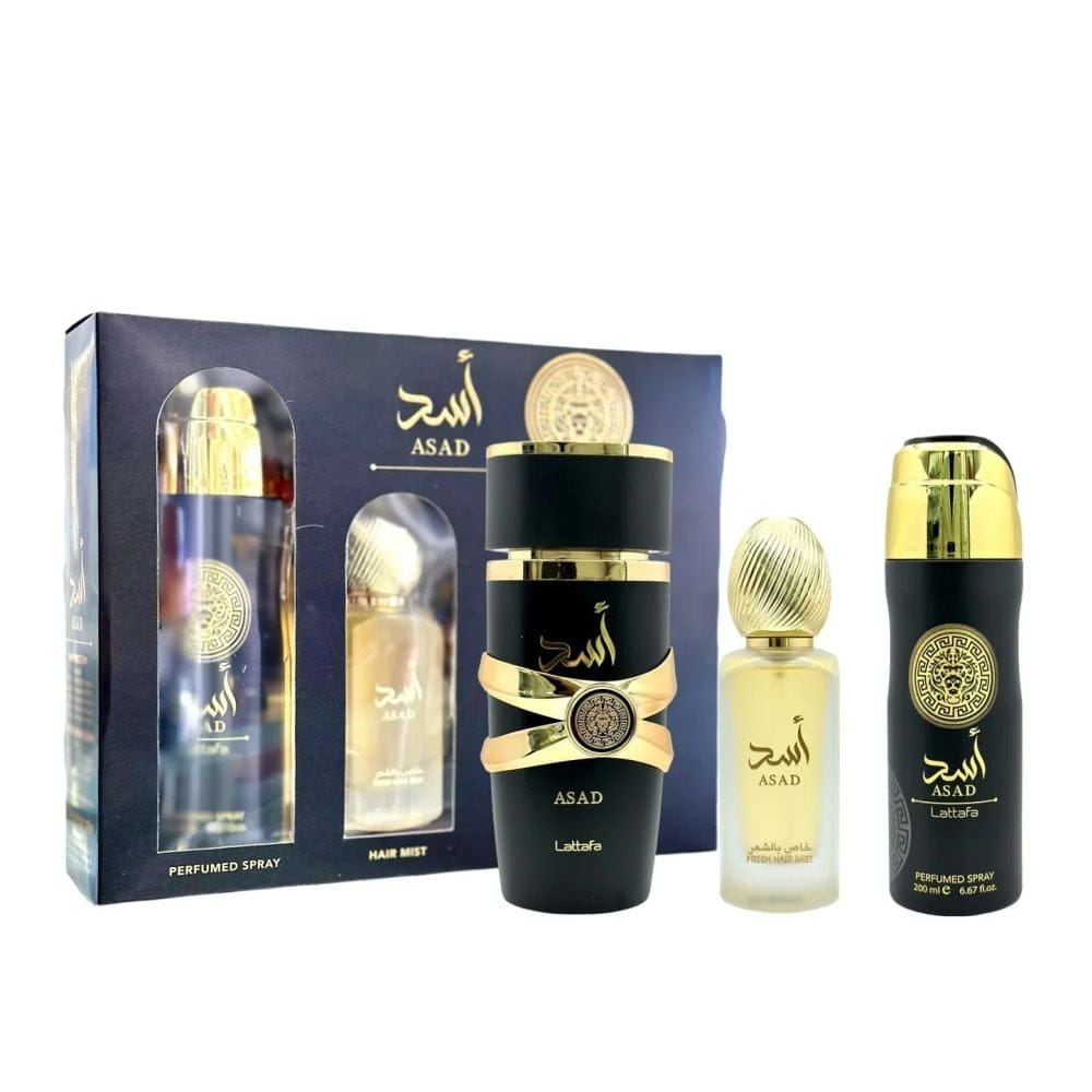 Lattafa perfumes - Coffret de parfum 'Asad' - 3 Pièces