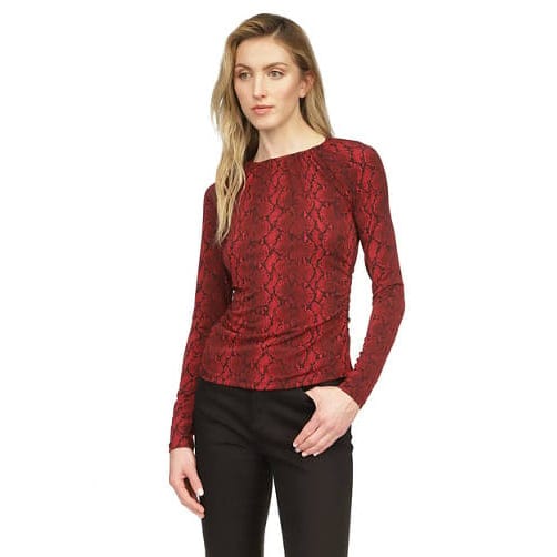 Michael michael kors - 'Ruched Snakeskin Knit Top' pour Femmes