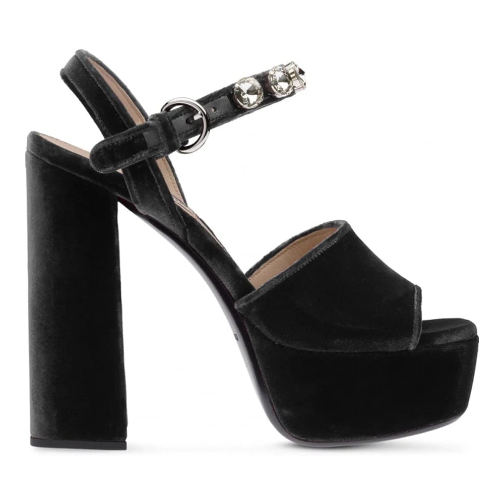Miu miu - Sandales à talon 'Crystal-Embellished' pour Femmes