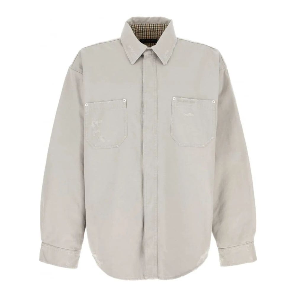 Balenciaga - Chemise 'Distressed-Pockets' pour Hommes