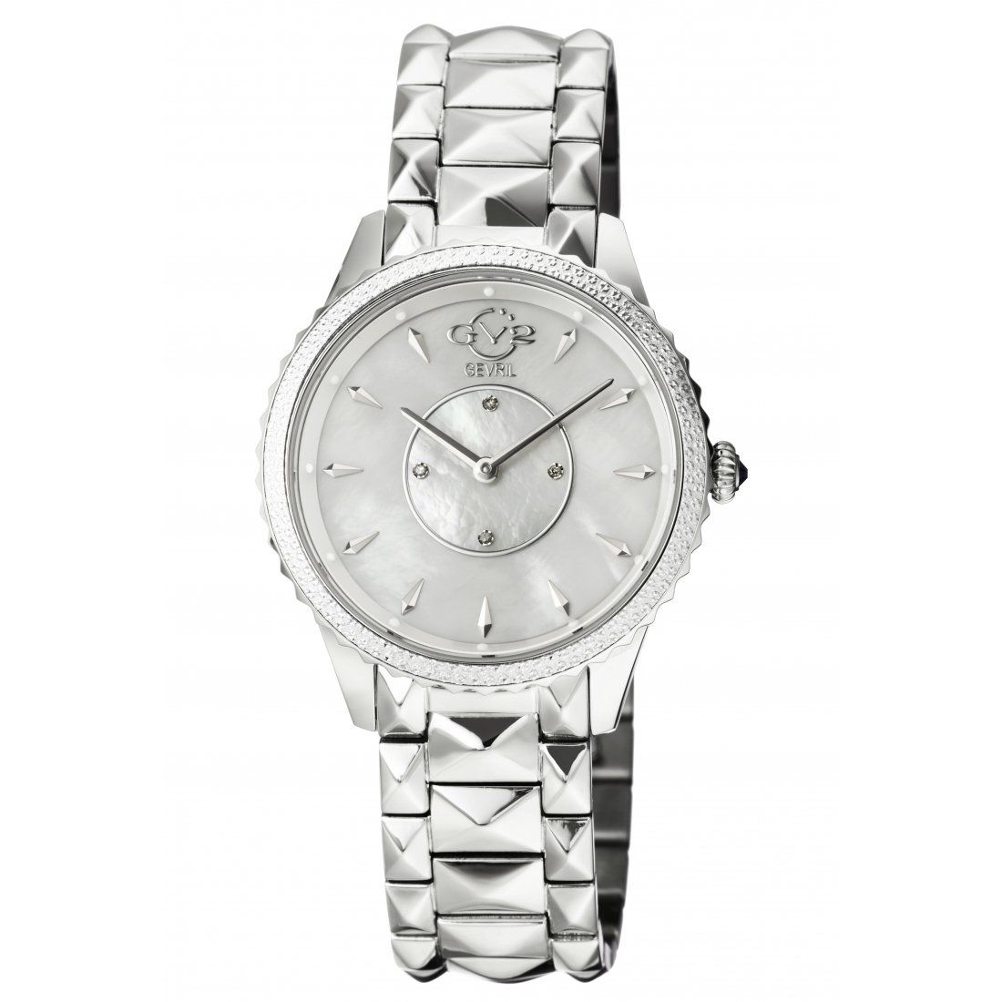 Gevril - Women's Siena White MOP Dial Stainless Steel Watch