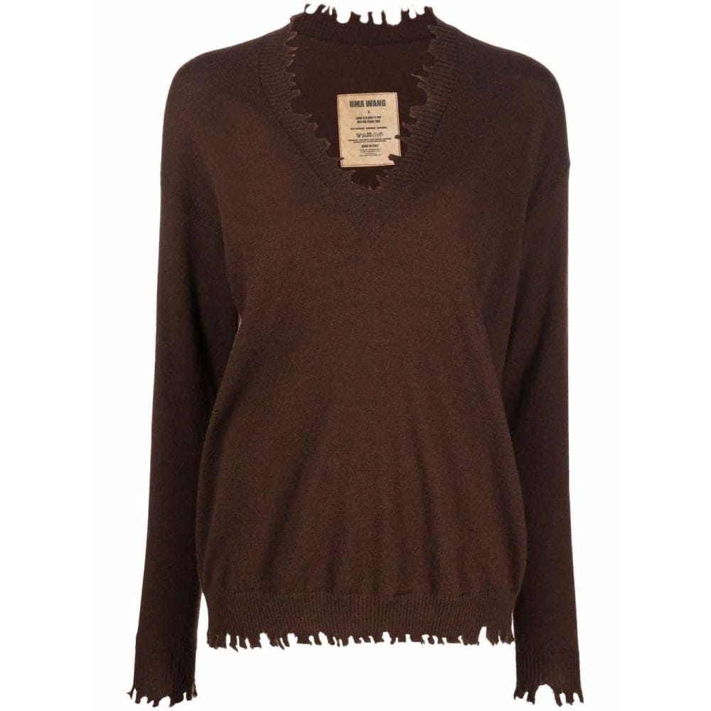 Uma wang - "Pull en cachemire 'V-Neck' pour Femmes"