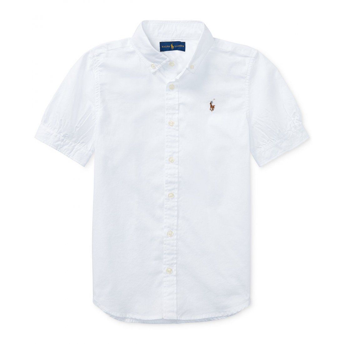 Polo ralph lauren - 'Short Sleeve Solid Oxford Top' pour Grandes filles