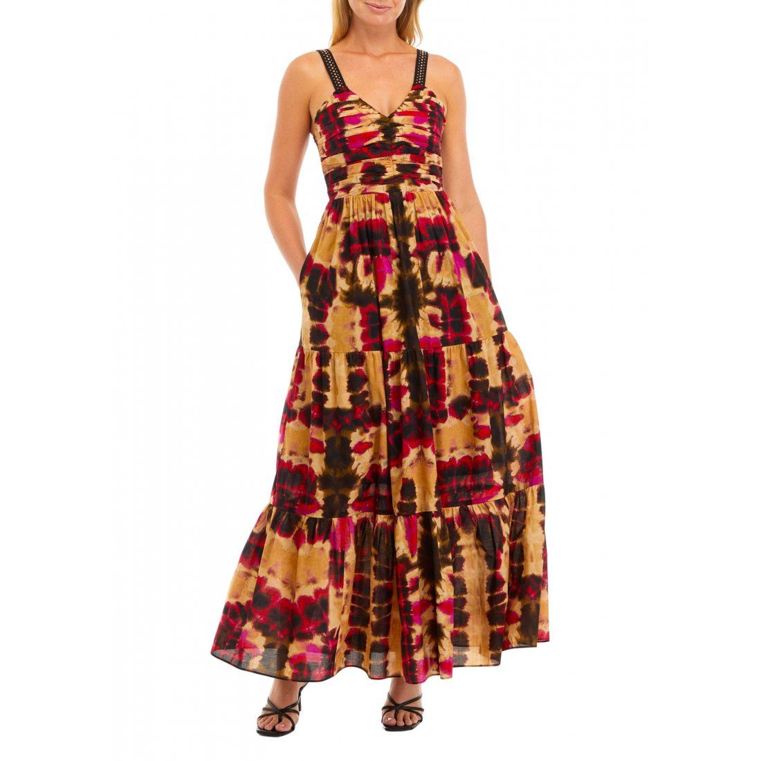 Dkny - Robe Midi 'Tie Dye Tiered' pour Femmes
