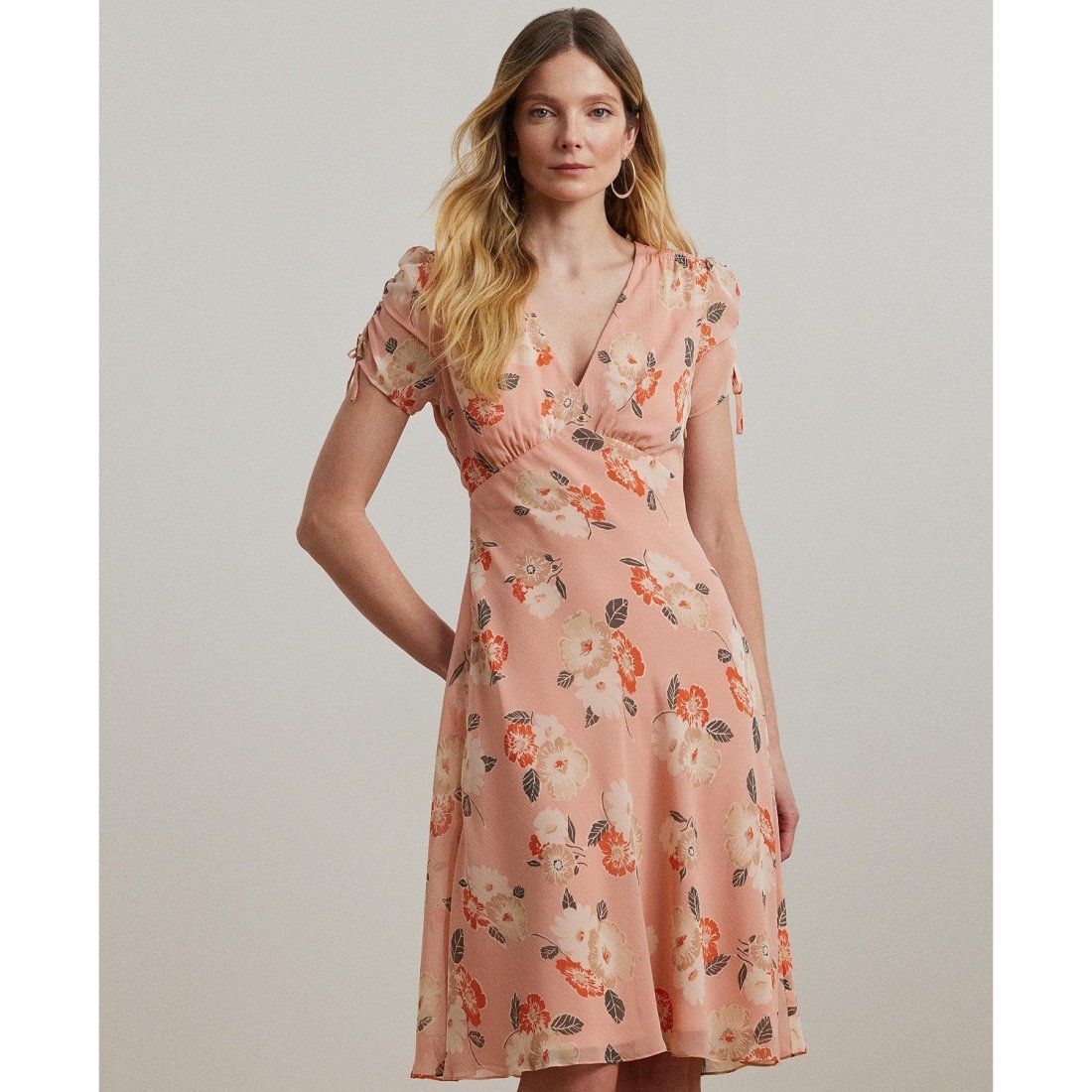 Lauren ralph lauren - "Robe à manches courtes 'Floral Georgette' pour Femmes"