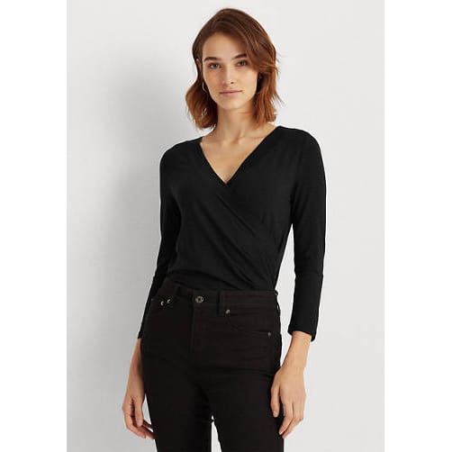 Lauren ralph lauren - 'Surplice Jersey Top' pour Femmes