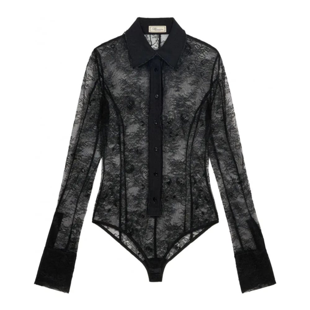 Blumarine - Body 'Lace-Panelled Shirt' pour Femmes
