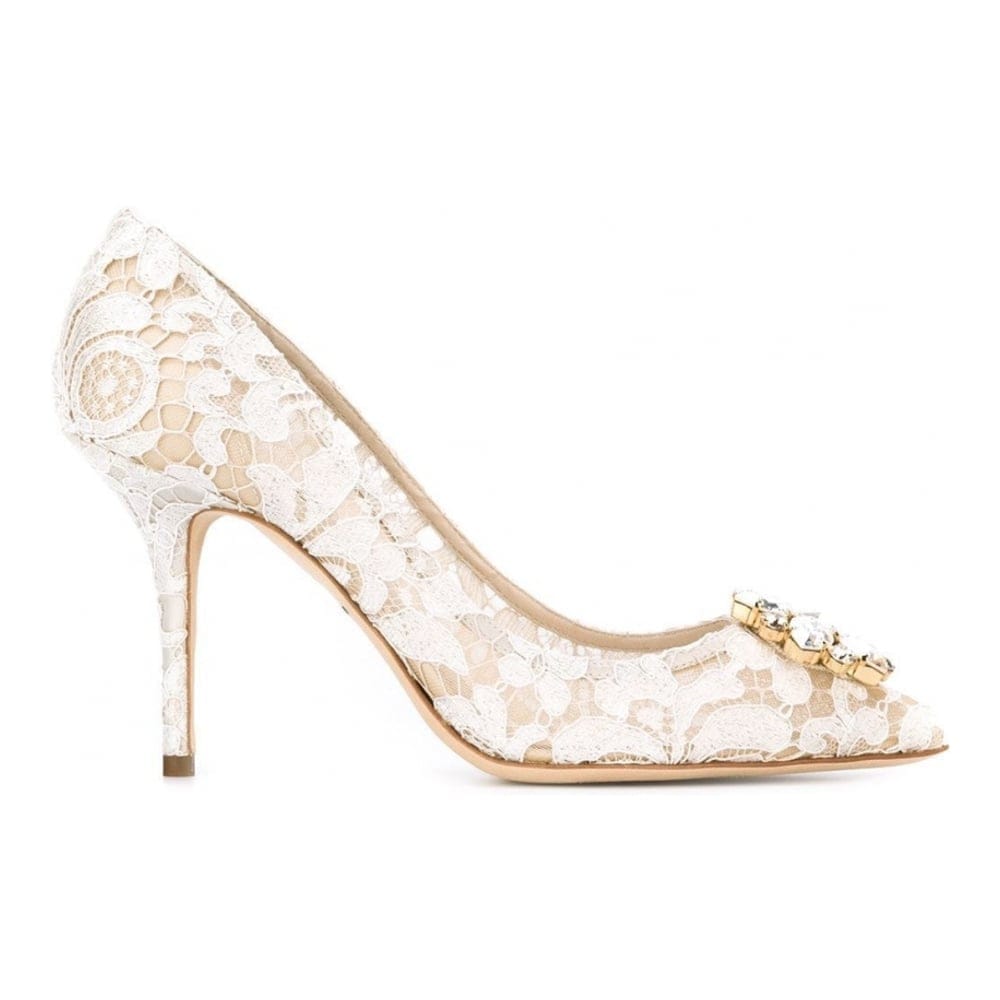 Dolce&gabbana - Escarpins 'Taormina-Lace Crystal-Embellished' pour Femmes