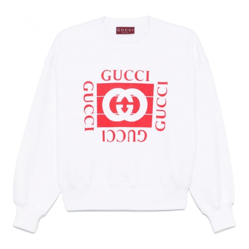 Gucci - Sweatshirt 'Flocked-Logo' pour Femmes