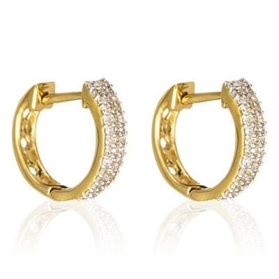 Comptoir du diamant - Boucles d'oreilles 'Rangs Scintillants' pour Femmes