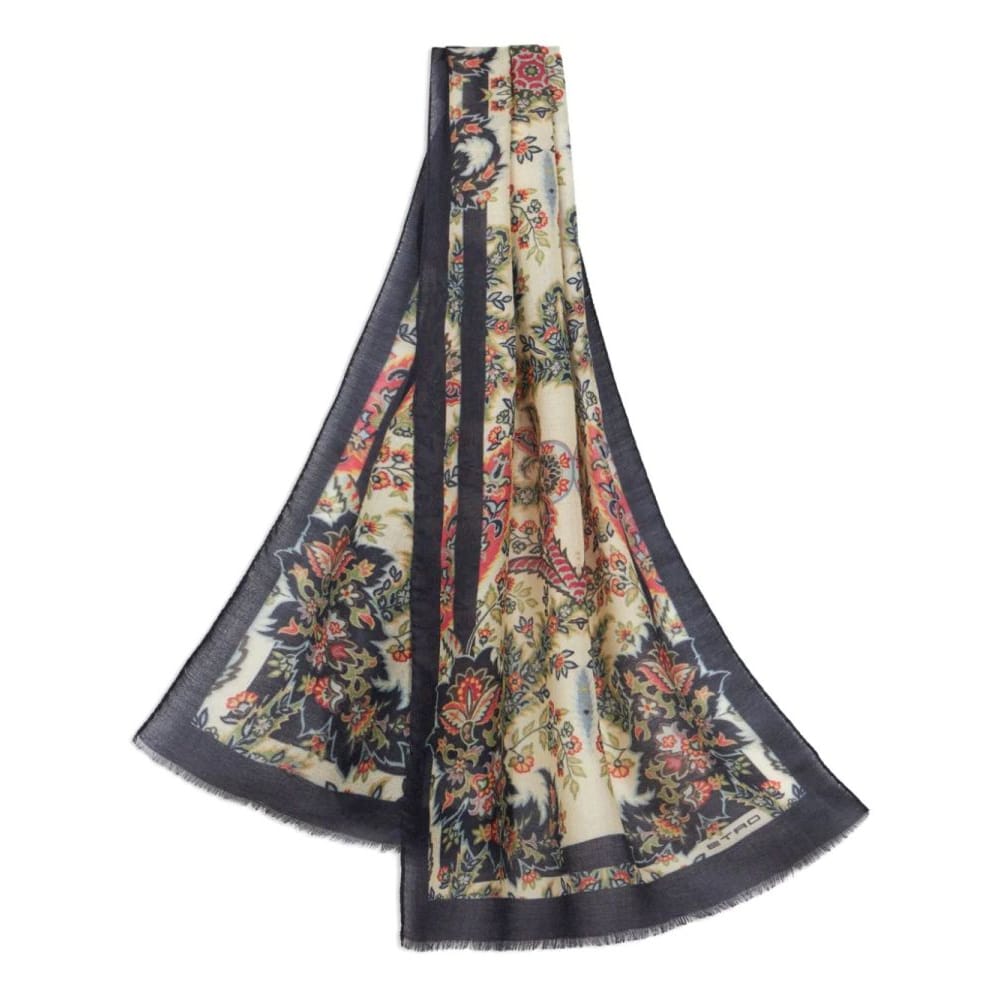 Etro - Écharpe en laine 'Floral-Print' pour Femmes