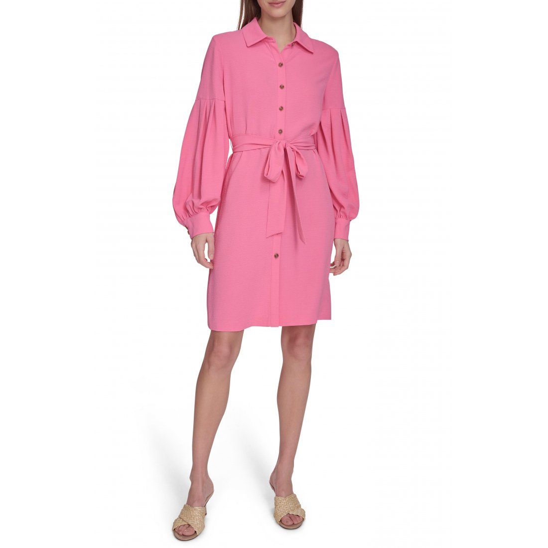 Calvin klein - Robe chemise 'Long Sleeve Gauze' pour Femmes