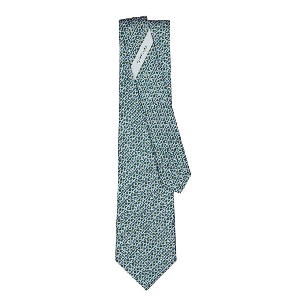 Salvatore ferragamo - Cravate 'Gancini Print' pour Hommes