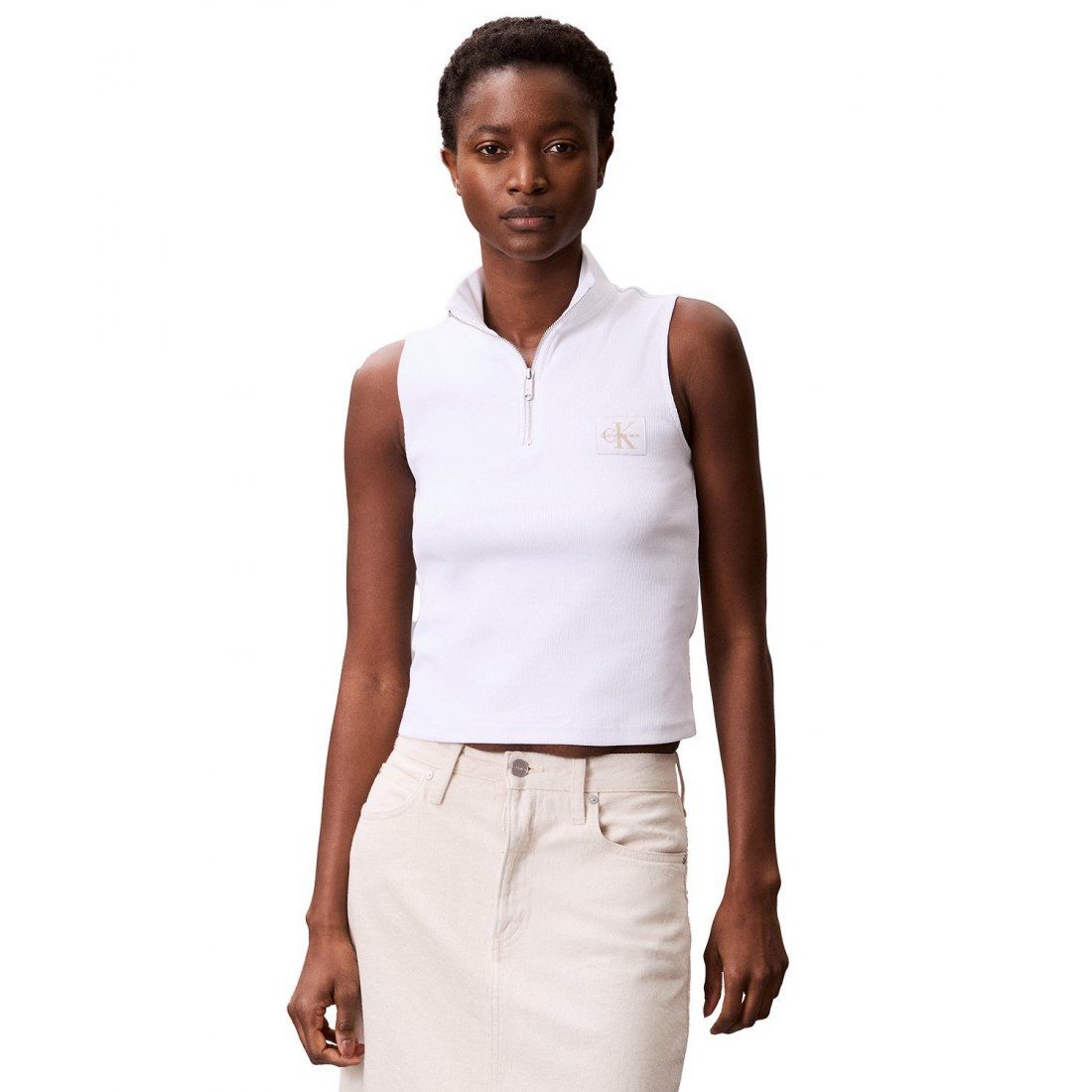 Calvin klein jeans - Femmes's 'Sleeveless Quarter Zip' Top