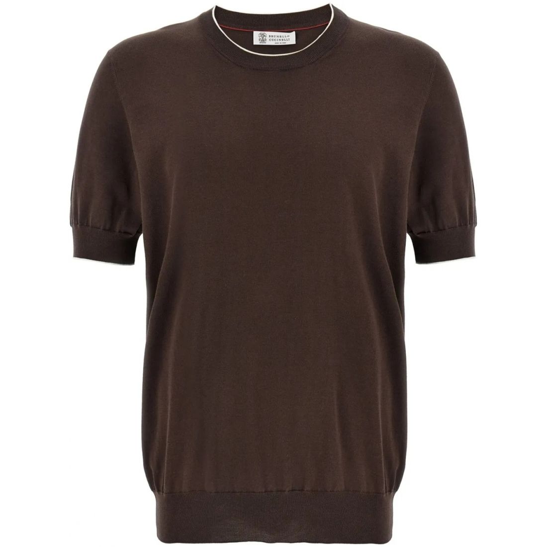 Brunello cucinelli - T-shirt 'Contrast-Trim' pour Hommes
