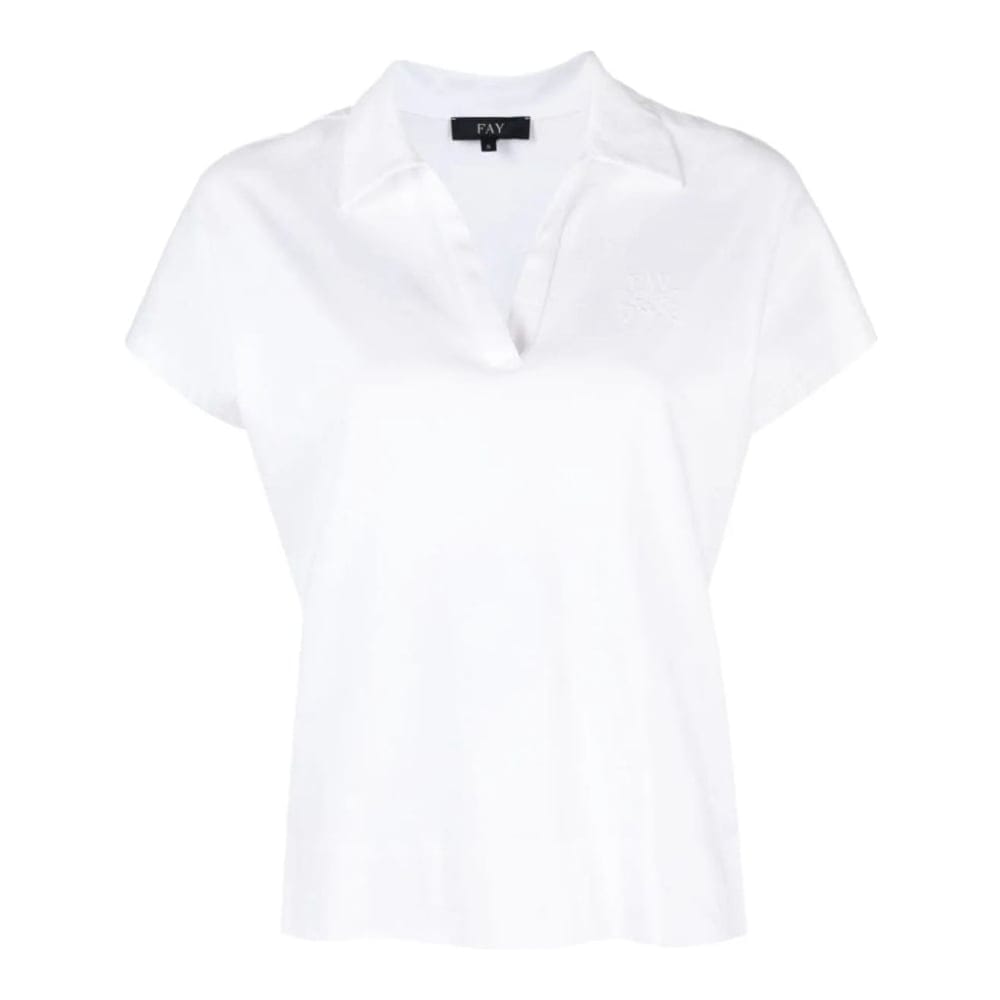 Fay - Polo 'Embroidered-Logo Piqué-Weave' pour Femmes