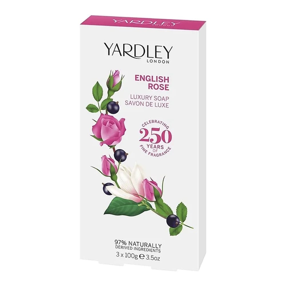 Yardley - Set de savon 'English Rose' - 100 g, 3 Pièces