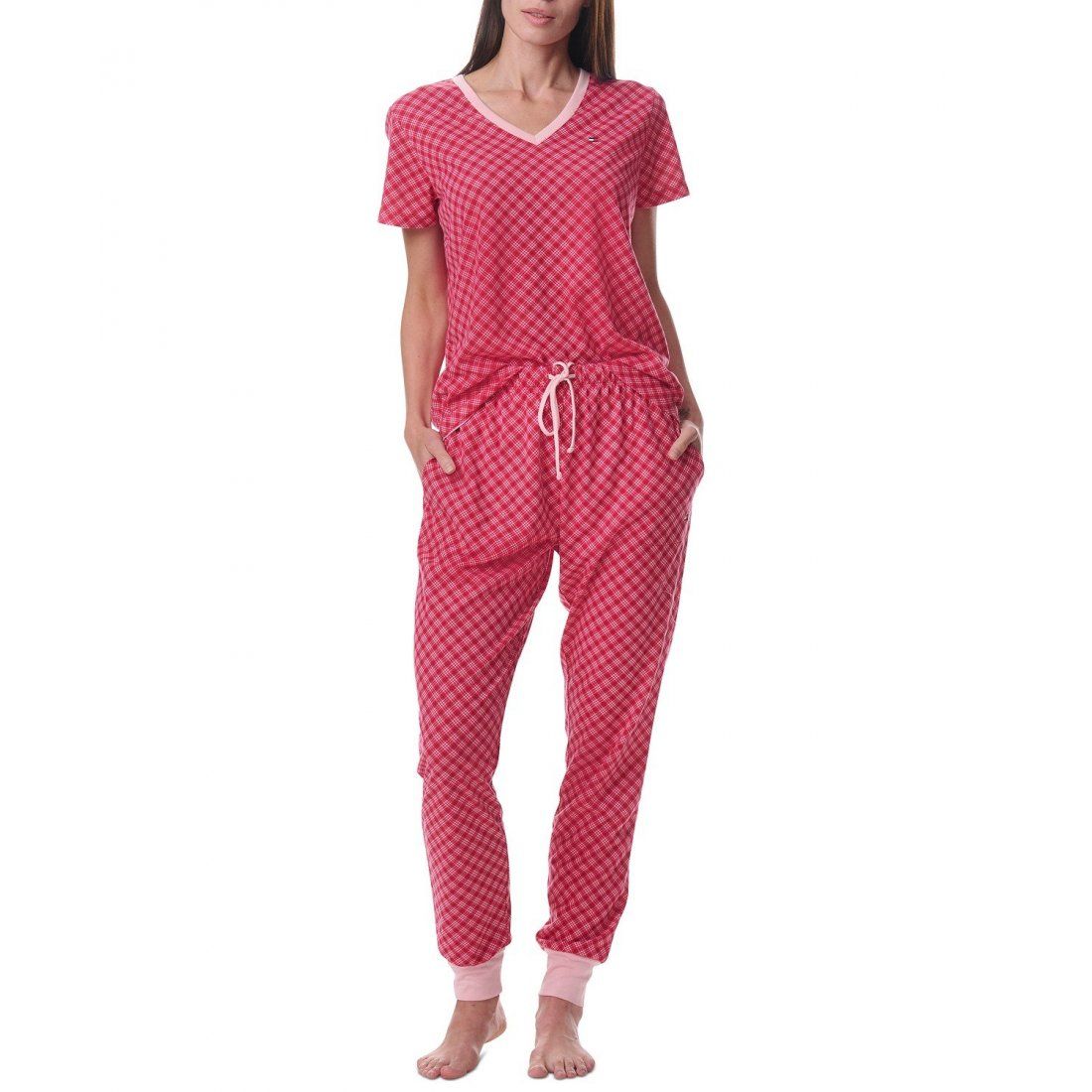 Tommy hilfiger - 'Printed Short-Sleeve Tee & Jogger Set' pour Femmes