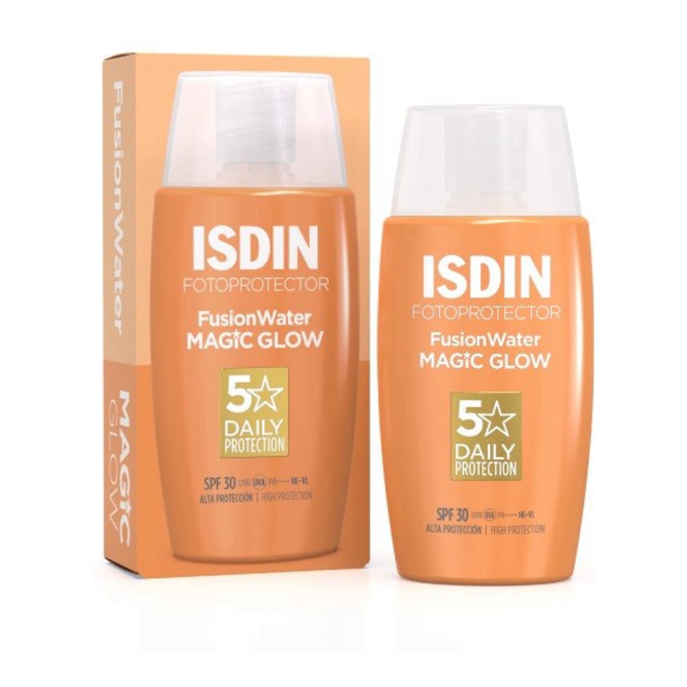 Isdin - Crème solaire pour le visage 'Fotoprotector Fusion Water Magic Glow SPF30' - 50 ml