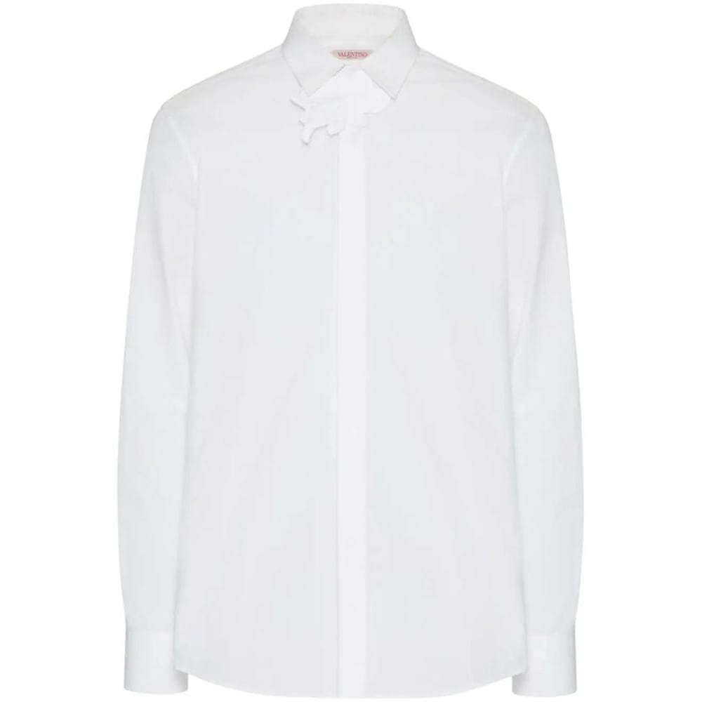 Valentino garavani - Chemise 'Flower-Appliqué' pour Hommes