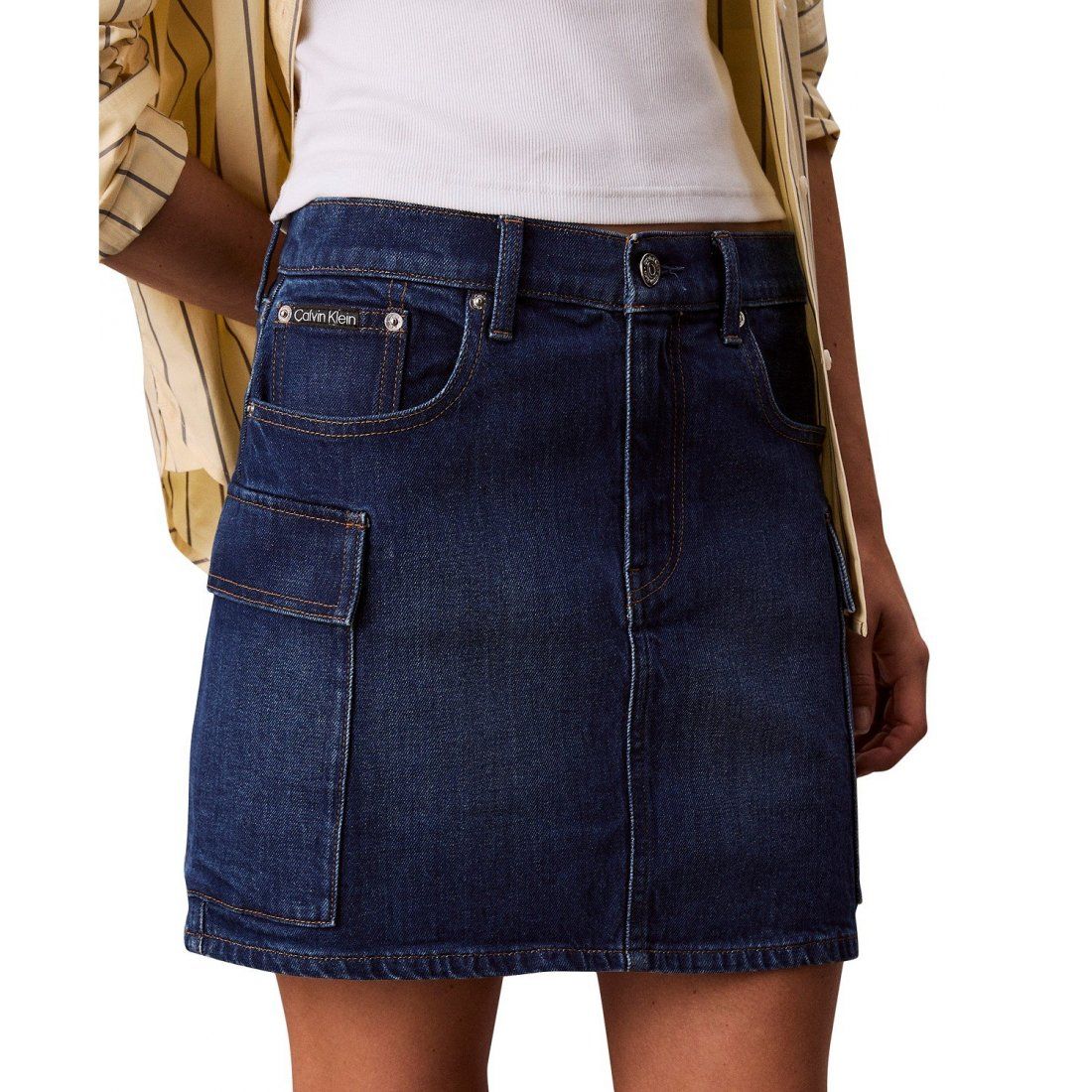 Calvin klein jeans - Femmes's 'Denim Cargo' Mini Jupe