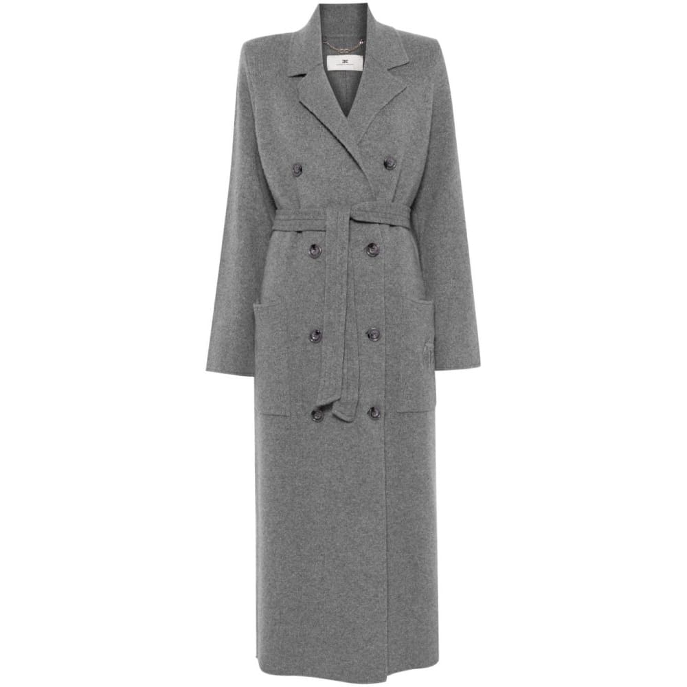 Elisabetta franchi - Manteau 'Emblem-Embroidered' pour Femmes