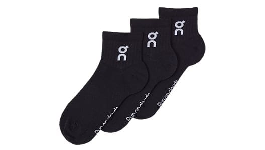 On running Logo Sock Mid 3P-2UF10520553--U-Black-39-42.5-S  39 - 42.5
