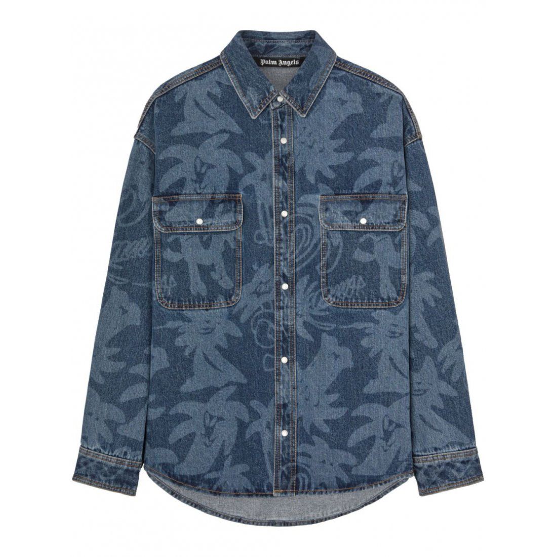 Palm Angels - Chemise en Jean 'Logo Embroidered' pour Hommes