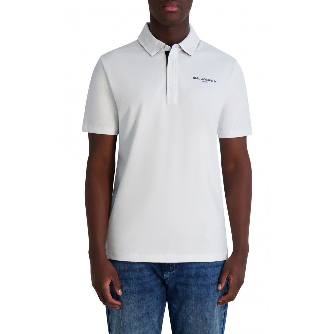 Karl lagerfeld paris - 'Logo Chest Stretch Cotton Polo' pour Hommes