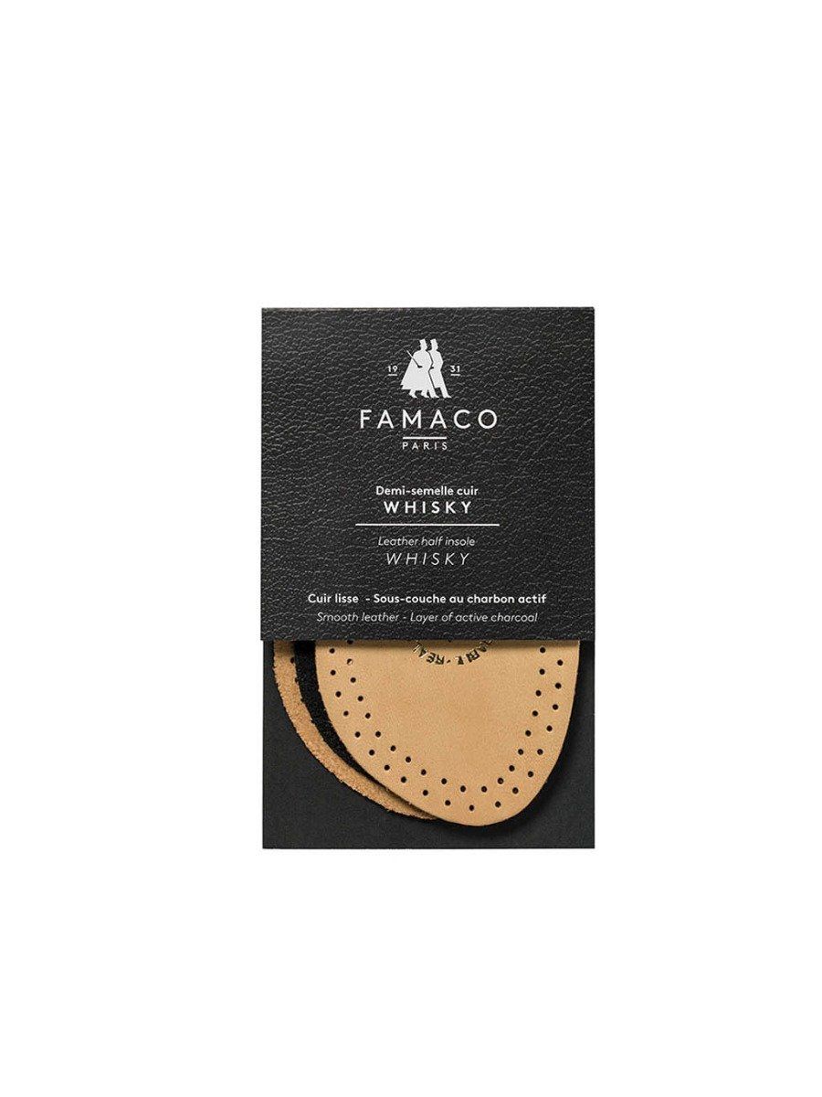 FAMACO - 1/2 semelles cuir Whisky