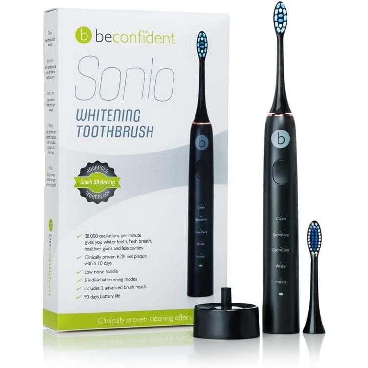 Beconfident - Brosse à dents électrique 'Sonic Whitening' - Black, Rose Gold