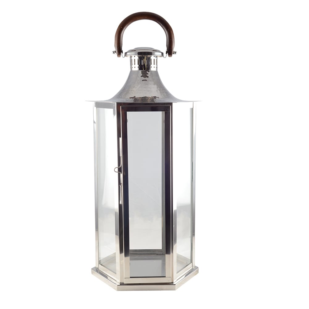 Aulica - Lanterne En Verre Petit Modèle 33x28x70cm