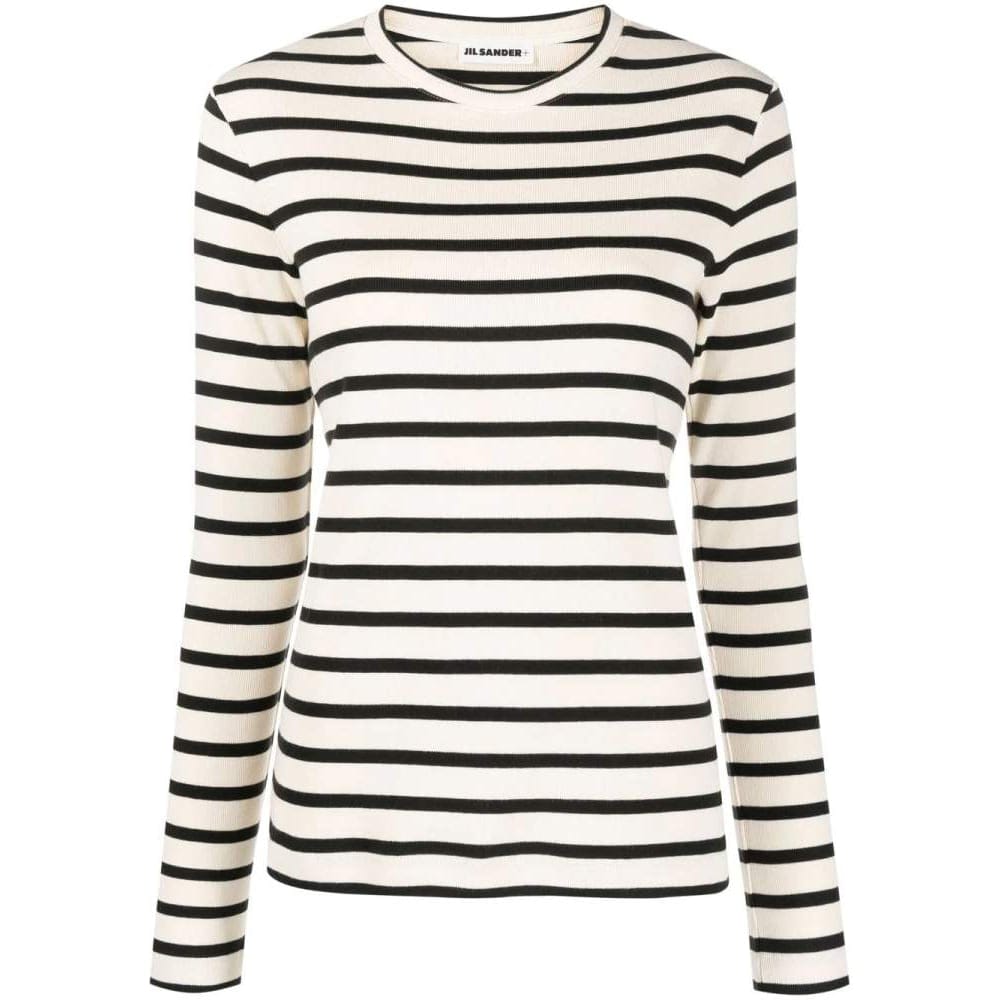 Jil sander - "T-Shirt manches longues 'Stripe' pour Femmes"