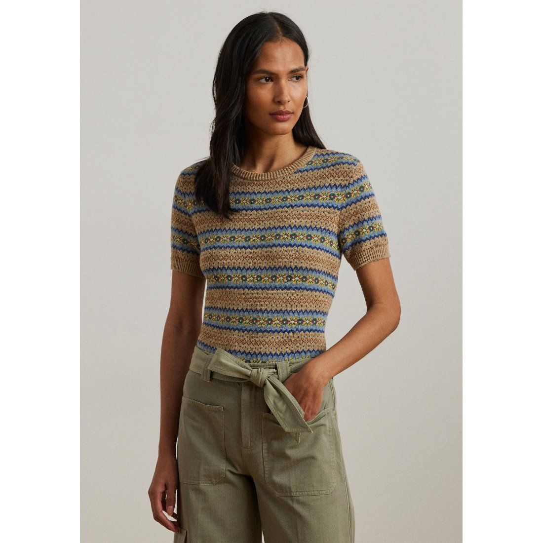 Lauren ralph lauren - "Pull 'Fair Isle Short-Sleeve' pour Femmes"