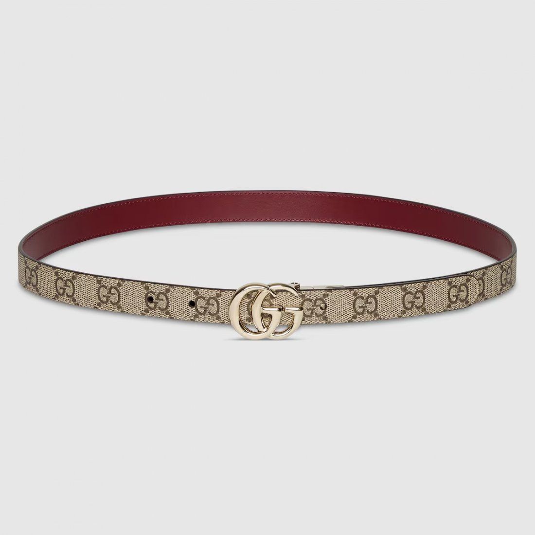 Gucci - Ceinture 'Reversible GG Marmont Thin' pour Femmes