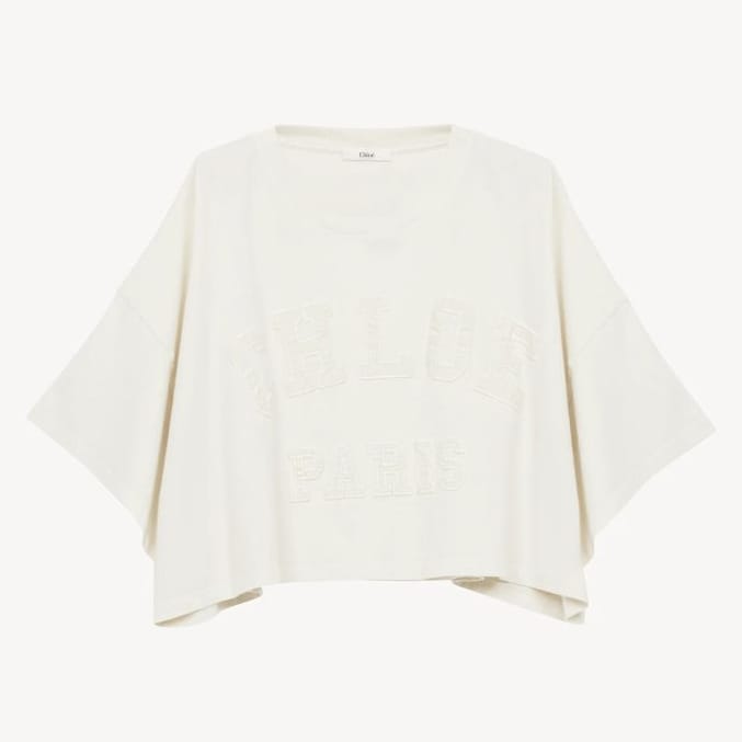 Chloé - T-Shirt court 'Logo' pour Femmes