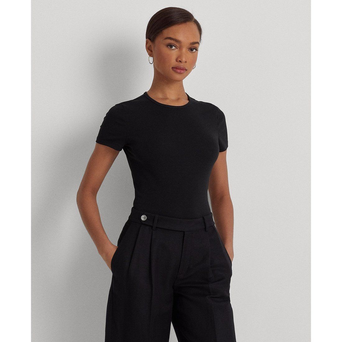 Lauren ralph lauren - 'Stretch Knit T-Shirt, Regular & Petite' pour Femmes