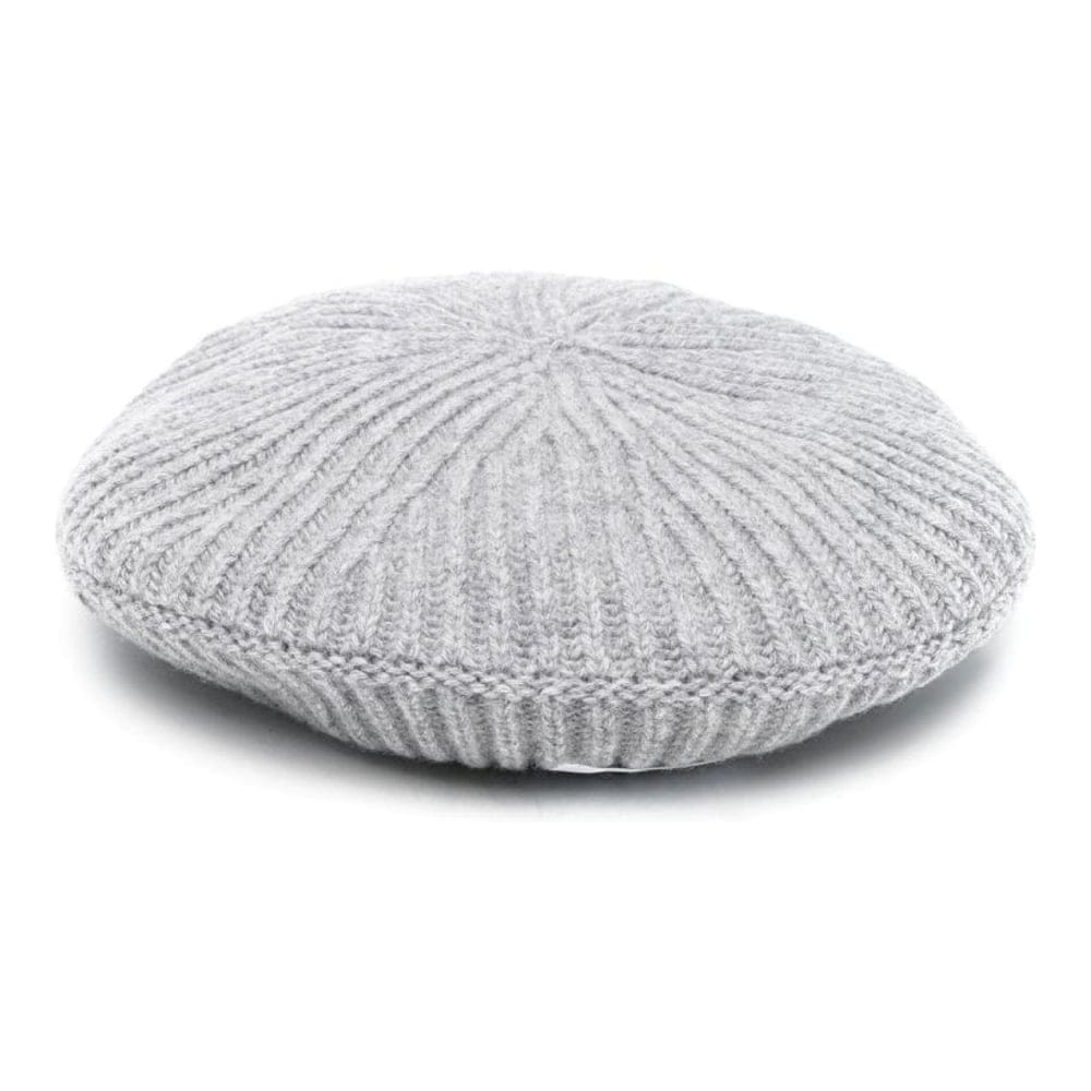 Ganni - "Chapeau 'Logo Patch Ribbed' pour Femmes"