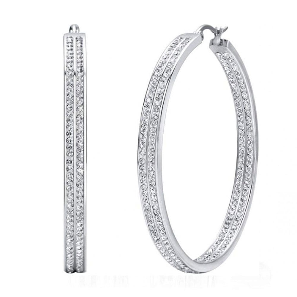 Liv oliver - Boucles d'oreilles 'Inside Out Double Row Hoop' pour Femmes