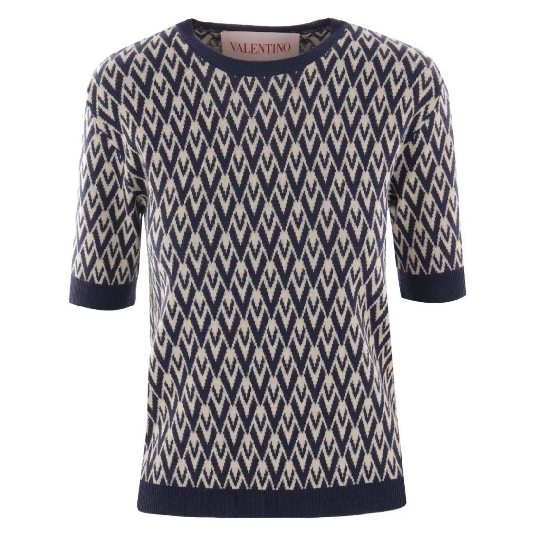 Valentino - Pull 'Toute La V Jacquard' pour Femmes