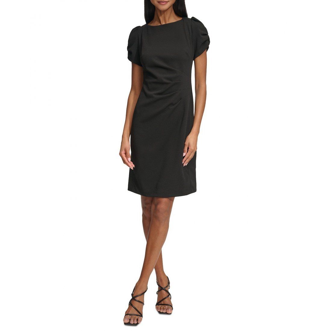 Karl lagerfeld paris - Robe mini 'Puff-Sleeve Side-Pleated' pour Femmes
