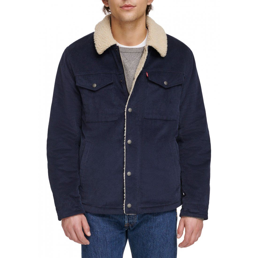 Levi's - Veste 'Corduroy with Sherpa Lining and Collar' pour Hommes