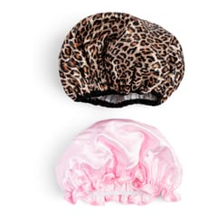 Bonnet de douche - Pink Polka & Leopard 2 Pièces