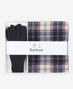 Barbour Wool Tartan Scarf & Glove Set