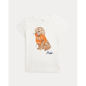 'Dog-Print' T-Shirt für kleinkind & kleine Mädchen