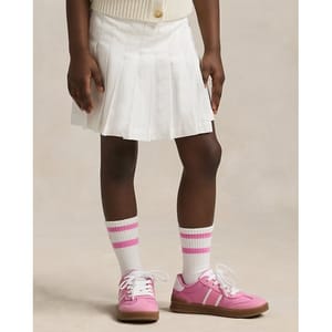 'Pleated Seersucker Wrap' Skort für kleinkind & kleine Mädchen