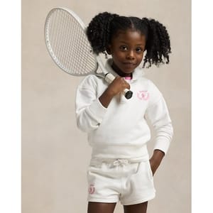 'Logo French Terry Polo' Sweatshirt für kleinkind & kleine Mädchen