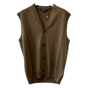 'Button-Front V-Neck' Weste für Herren
