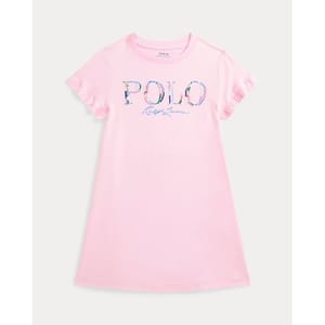 'Logo' T-Shirt-Kleid für kleinkind & kleine Mädchen