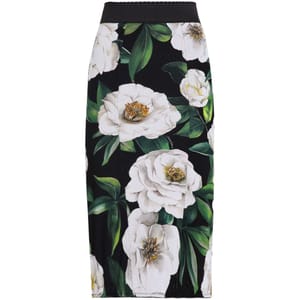 'Floral-Print' Midi Rock für Damen